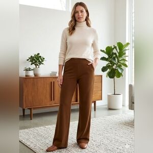 Boston Proper Brown Stretchy Travelers Pants. Size Medium/Large.